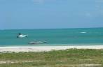 Céu azul, areias brancas e mar esverdeado na ilha de Itamaracá - PE Céu azul, areias brancas e mar esverdeado na ilha de Itamaracá - PE