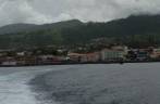 Despedida de Roseau e de Dominica, no Caribe Despedida de Roseau e de Dominica, no Caribe
