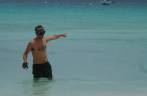 Pronto para o snorkel em naufrágio em Carlisle Bay, ao sul de Bridgetown, em Barbados Pronto para o snorkel em naufrágio em Carlisle Bay, ao sul de Bridgetown, em Barbados