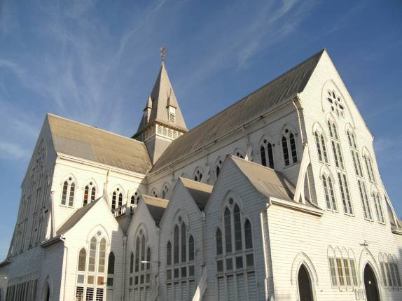 A bela catedral de St. George, mais famoso prédio de Georgetown - Guiana A bela catedral de St. George, mais famoso prédio de Georgetown - Guiana