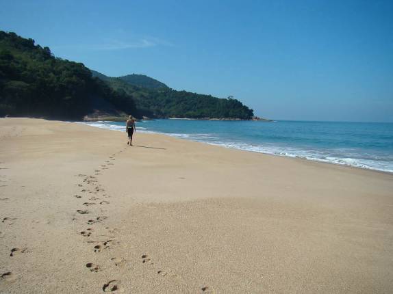 A bela Praia do Simão em Ubatuba - SP A bela Praia do Simão em Ubatuba - SP