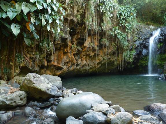 A cachoeira de Annandele Falls, em Granada, no Caribe A cachoeira de Annandele Falls, em Granada, no Caribe