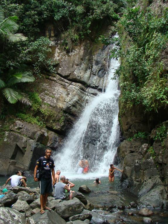 Cachoeira da Mina em El Yunque - Porto Rico Cachoeira da Mina em El Yunque - Porto Rico