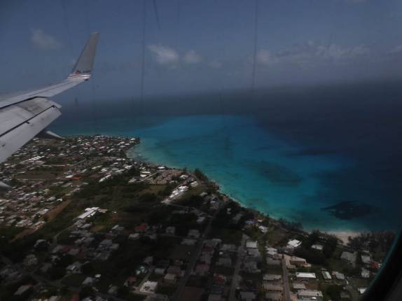Chegando à Barbados, no Caribe Chegando à Barbados, no Caribe