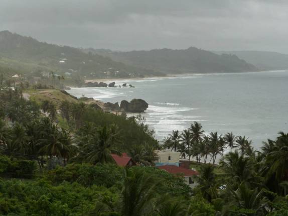 Chegando à Bathsheba, na costa leste de Barbados Chegando à Bathsheba, na costa leste de Barbados