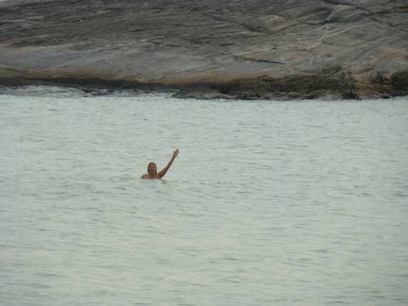 Finalmente, depois de 18 anos, nadando na praia de Setiba, em Guarapari - ES Finalmente, depois de 18 anos, nadando na praia de Setiba, em Guarapari - ES