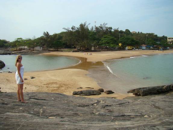Onde as águas se encontram, na praia de Setiba, em Guarapari - ES Onde as águas se encontram, na praia de Setiba, em Guarapari - ES