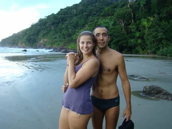 Praia do Arpoador, já no fim do nosso passeio pelas praias da Juréia - SP Praia do Arpoador, já no fim do nosso passeio pelas praias da Juréia - SP
