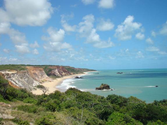 Visão do mirante da praia de Tambaba em Jacumã, distrito de Conde - PB Visão do mirante da praia de Tambaba em Jacumã, distrito de Conde - PB