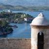 A bela vista do Castillo San Pedro del Morro, ao sul de  Santiago de Cuba