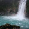 A famosa Cascata do Rio Celeste, no Parque Nacional Tenorio, no norte da Costa Rica