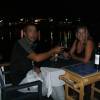Celebrando um ano de viagem em alto estilo, com vinho frances, num dos restaurantes da marina Port La Royale, em Marigot - Saint Martin (caribe)