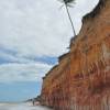 Falésia colorida na Barra do Cahy, em Cumuruxatiba - BA