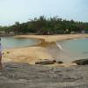 Onde as águas se encontram, na praia de Setiba, em Guarapari - ES