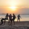 Tradicional jogo de futebol no fim de tarde na Ponta do Mutá, em Barra Grande, na Península do Maraú - BA