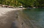 A deliciosa praia de Chastanet, em Soufriere, no sul de Santa Lúcia, no Caribe A deliciosa praia de Chastanet, em Soufriere, no sul de Santa Lúcia, no Caribe