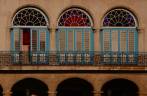 Arquitetura restaurada no centro de Havana, capital de Cuba