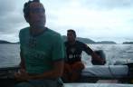 Atravessando de voadeira, da Ilha do Mel para Superagui Atravessando de voadeira, da Ilha do Mel para Superagui