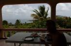 Café da manhã na nossa varanda em Baker Hill, em Montserrat, no Caribe