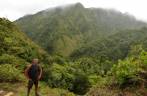 Chegando ao alto da trilha do Boiling Lake, no Trois Pitons National Park, em Dominica, no Caribe Chegando ao alto da trilha do Boiling Lake, no Trois Pitons National Park, em Dominica, no Caribe