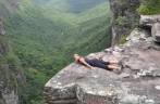 Colada ao chão, num dos mirantes do Cachoeirão, no Vale do Pati, na Chapada Diamantina - BA