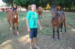 Com cavalos na fazenda em Ribeirão Preto - SP
