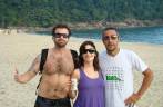 Com os padrinhos Rafa e Laura na praia de Paúba em São Sebastião - SP
