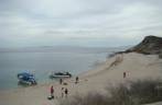 Desembarque em praia da ilha de Espíritu Santo, região de La Paz, na Baja California - México