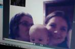 Falando no Skype com a Dani, Lulu e Tia Dri (em Curitiba) no reveillon em Cabaceiras - PB
