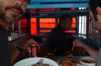 Hora do almoço no nosso barco na Isla de la Juventud, em Cuba