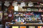 Interior de um pub em Port Stanley, a capital de Falkland