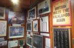Interior do museu histórico de Port Stanley, a capital de Falkland
