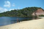 Linda lagoa após a Praia do Satú, em Caraíva - BA