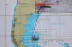 Mapa de navegação na ponte de comando do Sea Spirit, no trecho entre Buenos Aires e as Ilhas Malvinas
