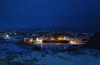 Movimento no porto às duas da madrugada, em Ilulissat, na Groelândia Movimento no porto às duas da madrugada, em Ilulissat, na Groelândia