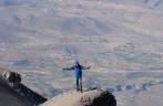 No topo do vulcão El Mistí, em Arequipa - Peru