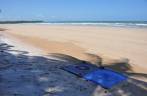 Nosso 'acampamento' na praia de Cueira, na Ilha de Boipeba - BA