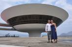 O MAC, arquitetura de Niemeyer, em Niterói - RJ O MAC, arquitetura de Niemeyer, em Niterói - RJ