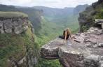 Observando o Cachoeirão, no Vale do Pati, na Chapada Diamantina - BA