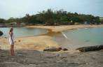 Onde as águas se encontram, na praia de Setiba, em Guarapari - ES Onde as águas se encontram, na praia de Setiba, em Guarapari - ES