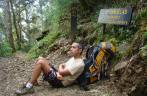 Pausa para descanso depois de 10 km de subidas, no Parque Nacional de Chirripó, na Costa Rica