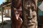 Peixe secando em árvore esculpida, na Playa de La Boca, ao final da Playa Santa Lucía, no costa nordeste de Cuba