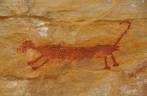 Pintura de onça na Serra da Capivara, próximo à São Raimundo Nonato - PI