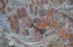 Pinturas rupestres no 'Painel', no Parque Nacional Cavernas do Peruaçu, próximo à Januária - MG