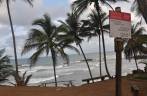Placa indicativa das praias em trilha em Itacaré - BA