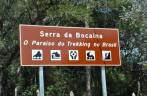 Placa indicativa do Parque Nacional da Serra da Bocaina - SP