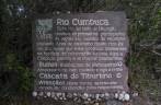 Placa informativa no Parque Municipal do Garimpo, em Mucugê, na Chapada Diamantina - BA