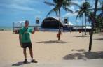 Preparação do palco para o show de Margarete Menezes, na praia de Tambaú, em João Pessoa - PB