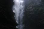Primeira visão da Cachoeira do Buracão no fim do canyon, região de Ibicoara, na Chapada Diamantina - BA
