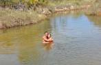 Refrescando-se no Rio Preto, no Parque Nacional Grande Sertão Veredas, no noroeste de MG (região de Chapada Gaúcha)